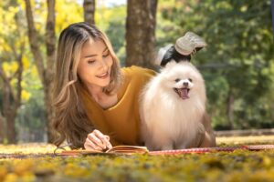 women and pets